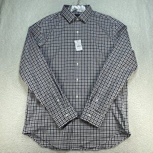 J Crew Shirt Mens Size XL Purple Plaid Flex Wrinkle Free Slim Fit Long Sleeve